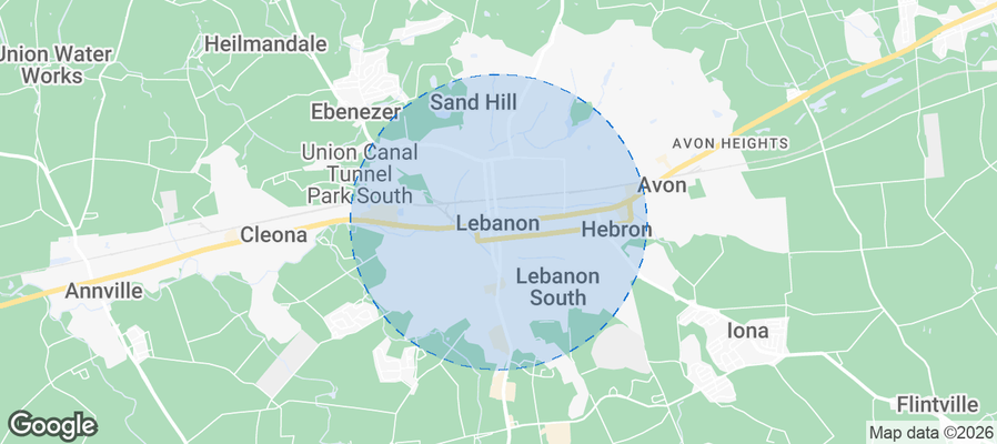Lebanon Airbnb map